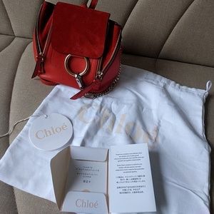 chloe faye backpack red